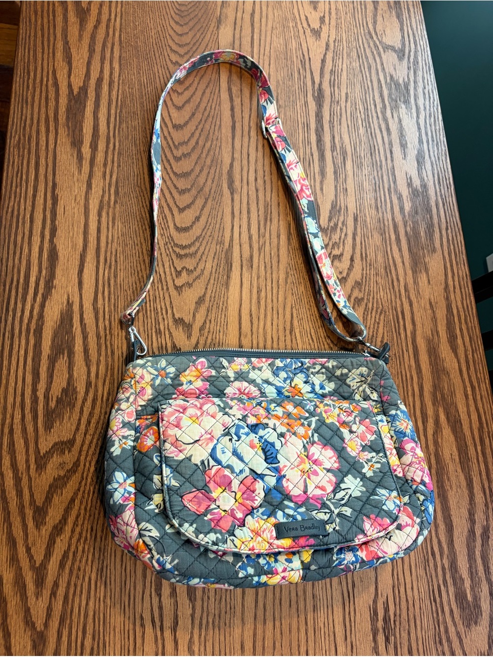 Vera Bradley Quilted Floral Crossbody - Blue Multi Floral